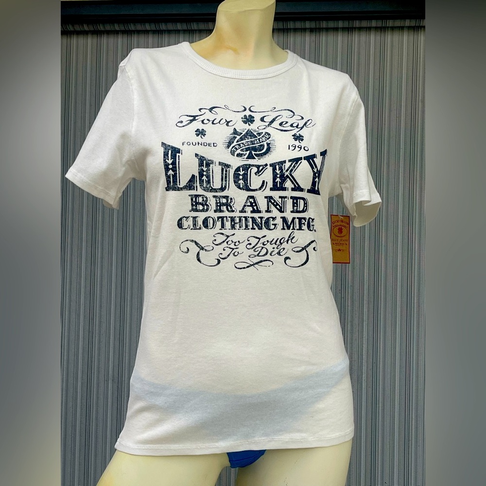 Lucky Brand White Short Sleeve Tee size M
New with tags